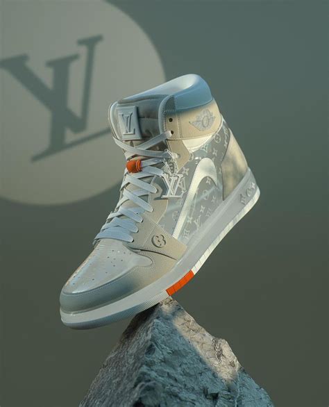 louis vuitton x air jordan 1 high concept|louis vuitton jordan 1s.